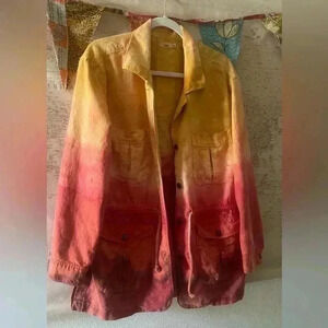 Faherty Sunrise Dyed Larkspur Utility Jacket Size M EUC